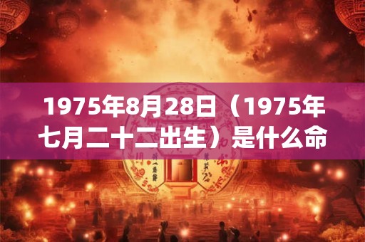 1975年8月28日(1975年七月二十二出生)是什么命_命运如何 1975年8月28日(1975年七月二十二出生)是什么命_命运如何