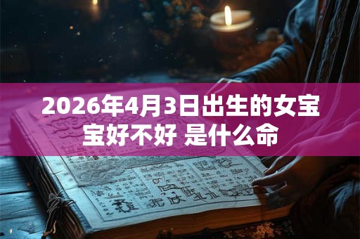2026年4月3日出生的女宝宝好不好 是什么命 2026年4月3日出生的女宝宝好不好 是什么命
