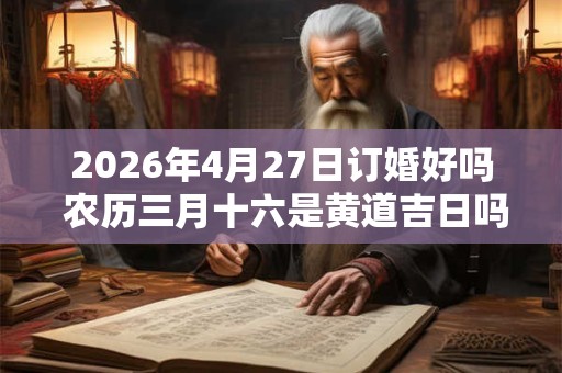 2026年4月27日订婚好吗 农历三月十六是黄道吉日吗