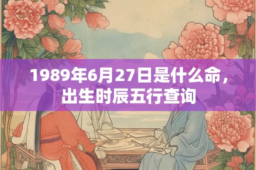 1989年6月27日是什么命,出生时辰五行查询 1989年6月27日是什么命,出生时辰五行查询