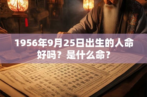 1956年9月25日出生的人命好吗？是什么命？