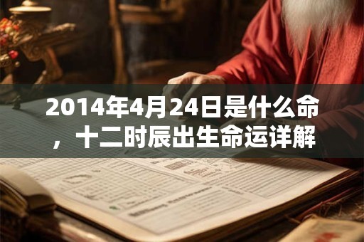 2014年4月24日是什么命，十二时辰出生命运详解
