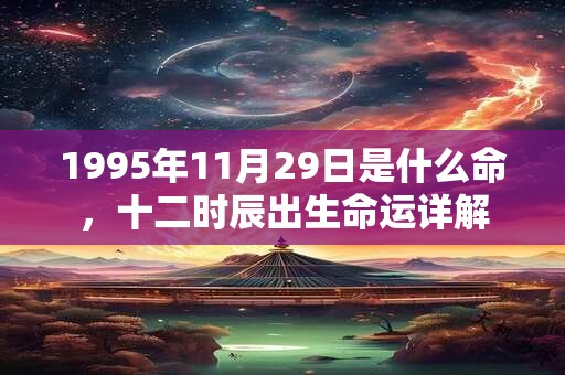 1995年11月29日是什么命,十二时辰出生命运详解 1995年11月29日是什么命,十二时辰出生命运详解