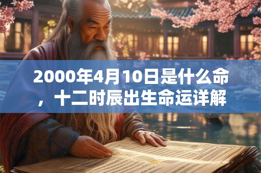 2000年4月10日是什么命，十二时辰出生命运详解