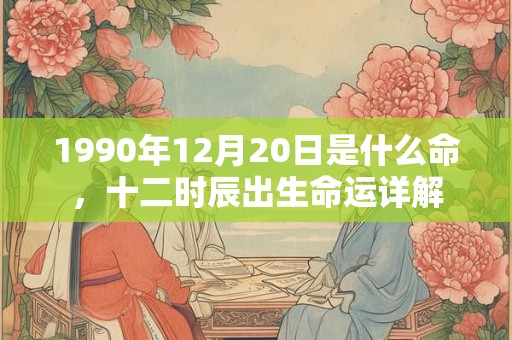 1990年12月20日是什么命，十二时辰出生命运详解