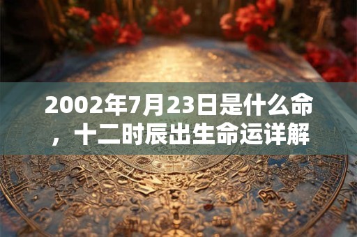 2002年7月23日是什么命，十二时辰出生命运详解