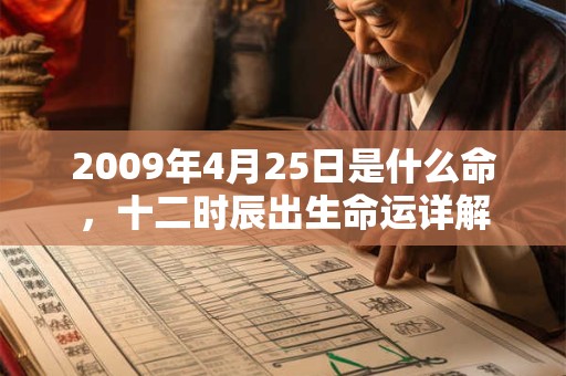 2009年4月25日是什么命,十二时辰出生命运详解 2009年4月25日是什么命,十二时辰出生命运详解