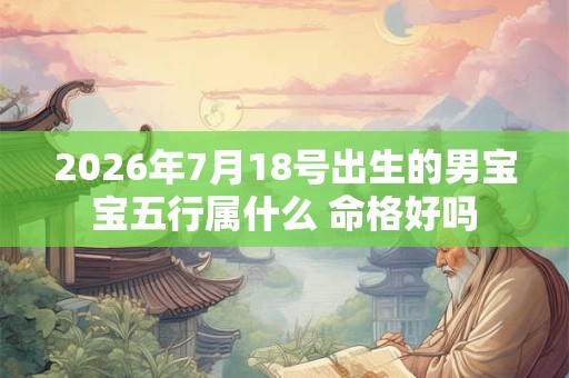 2026年7月18号出生的男宝宝五行属什么 命格好吗