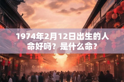 1974年2月12日出生的人命好吗?是什么命? 1974年2月12日出生的人命好吗?是什么命?