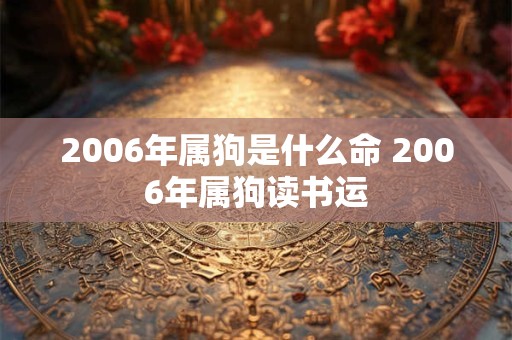 2006年属狗是什么命 2006年属狗读书运 2006年属狗是什么命 2006年属狗读书运