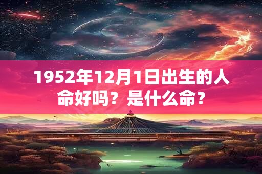 1952年12月1日出生的人命好吗?是什么命? 1952年12月1日出生的人命好吗?是什么命?