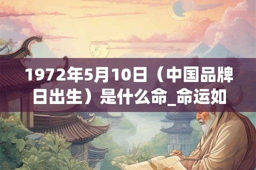 1972年5月10日（中国品牌日出生）是什么命_命运如何