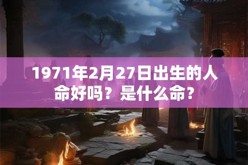 1971年2月27日出生的人命好吗？是什么命？
