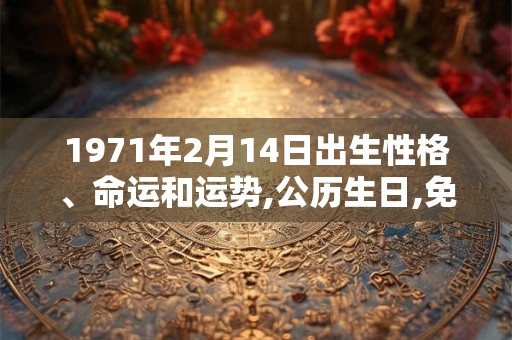 1971年2月14日出生性格、命运和运势,公历生日,免费算命 1971年2月14日出生性格、命运和运势,公历生日,免费算命