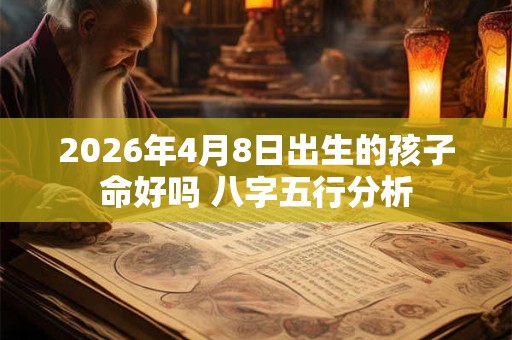 2026年4月8日出生的孩子命好吗 八字五行分析 2026年4月8日出生的孩子命好吗 八字五行分析