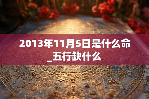 2013年11月5日是什么命_五行缺什么 2013年11月5日是什么命_五行缺什么