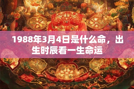 1988年3月4日是什么命,出生时辰看一生命运 1988年3月4日是什么命,出生时辰看一生命运