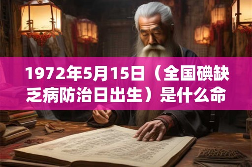 1972年5月15日(全国碘缺乏病防治日出生)是什么命_命运如何 1972年5月15日(全国碘缺乏病防治日出生)是什么命_命运如何