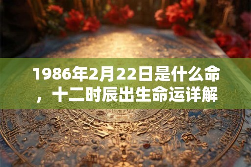 1986年2月22日是什么命，十二时辰出生命运详解