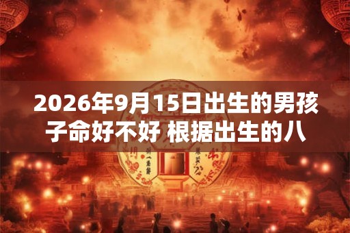 2026年9月15日出生的男孩子命好不好 根据出生的八字取名字