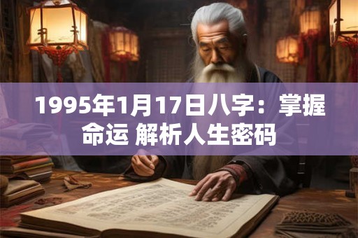 1995年1月17日八字:掌握命运 解析人生密码 1995年1月17日八字:掌握命运 解析人生密码