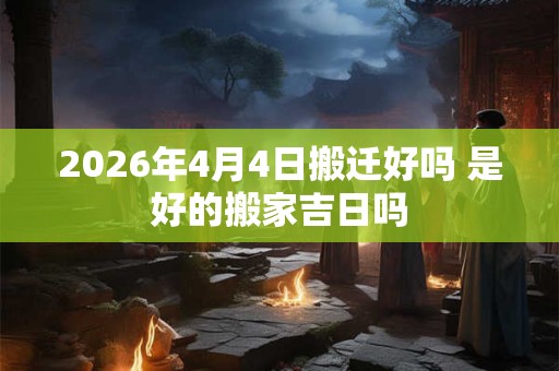 2026年4月4日搬迁好吗 是好的搬家吉日吗