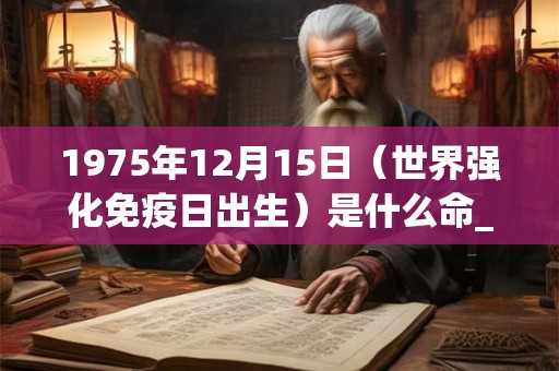 1975年12月15日(世界强化免疫日出生)是什么命_命运如何 1975年12月15日(世界强化免疫日出生)是什么命_命运如何