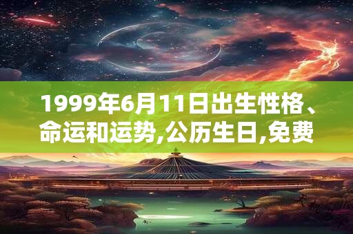 1999年6月11日出生性格、命运和运势,公历生日,免费算命