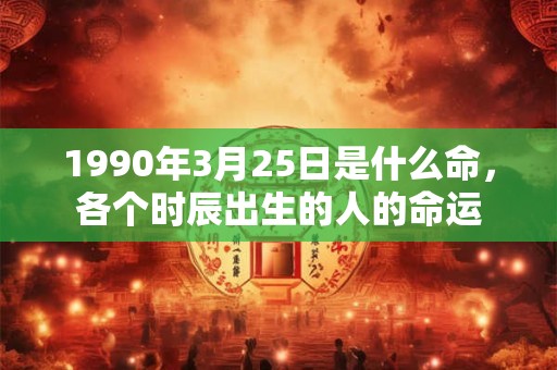 1990年3月25日是什么命,各个时辰出生的人的命运 1990年3月25日是什么命,各个时辰出生的人的命运