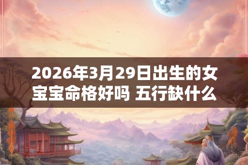 2026年3月29日出生的女宝宝命格好吗 五行缺什么