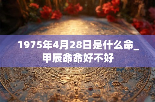 1975年4月28日是什么命_甲辰命命好不好