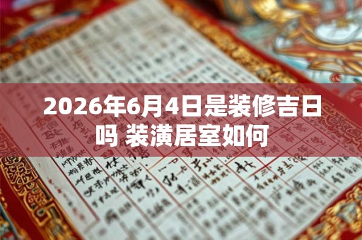 2026年6月4日是装修吉日吗 装潢居室如何