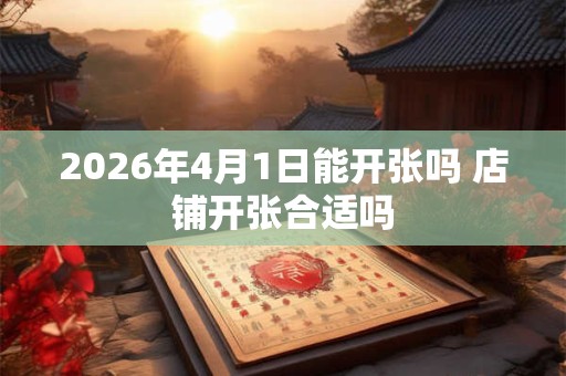 2026年4月1日能开张吗 店铺开张合适吗 2026年4月1日能开张吗 店铺开张合适吗