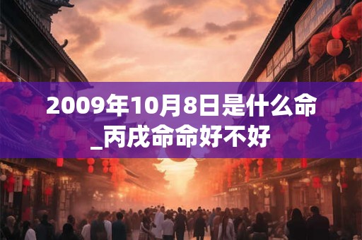 2009年10月8日是什么命_丙戌命命好不好 2009年10月8日是什么命_丙戌命命好不好