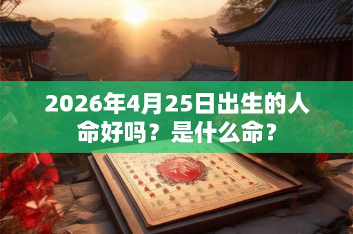 2026年4月25日出生的人命好吗？是什么命？