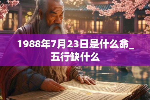 1988年7月23日是什么命_五行缺什么 1988年7月23日是什么命_五行缺什么