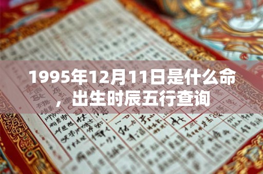 1995年12月11日是什么命,出生时辰五行查询 1995年12月11日是什么命,出生时辰五行查询