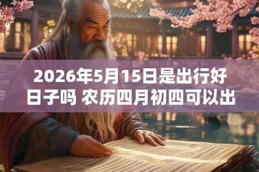 2026年5月15日是出行好日子吗 农历四月初四可以出远门吗 2026年5月15日是出行好日子吗 农历四月初四可以出远门吗