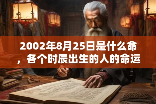 2002年8月25日是什么命,各个时辰出生的人的命运 2002年8月25日是什么命,各个时辰出生的人的命运