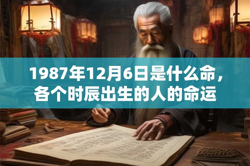 1987年12月6日是什么命,各个时辰出生的人的命运 1987年12月6日是什么命,各个时辰出生的人的命运