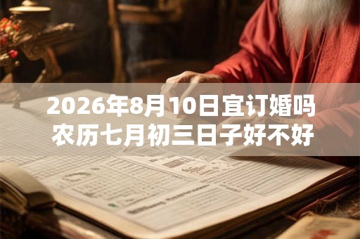 2026年8月10日宜订婚吗 农历七月初三日子好不好