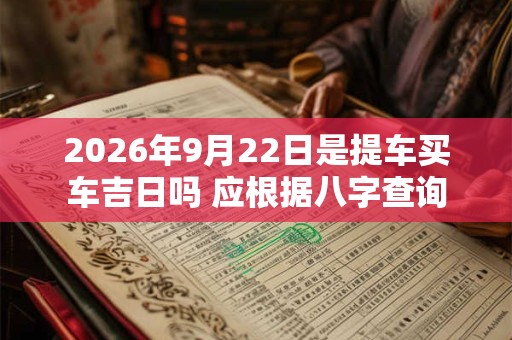 2026年9月22日是提车买车吉日吗 应根据八字查询 2026年9月22日是提车买车吉日吗 应根据八字查询