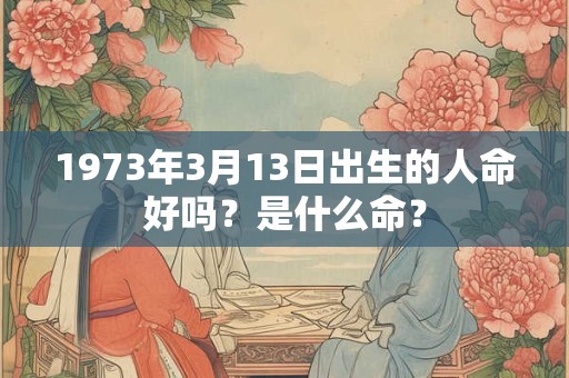 1973年3月13日出生的人命好吗？是什么命？