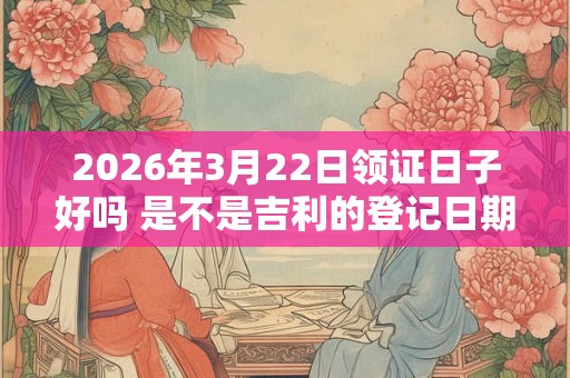 2026年3月22日领证日子好吗 是不是吉利的登记日期