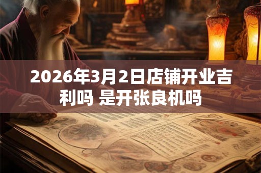 2026年3月2日店铺开业吉利吗 是开张良机吗