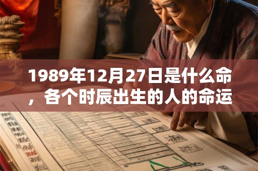 1989年12月27日是什么命，各个时辰出生的人的命运