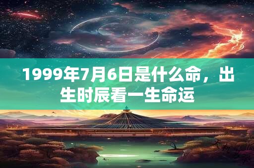 1999年7月6日是什么命,出生时辰看一生命运 1999年7月6日是什么命,出生时辰看一生命运