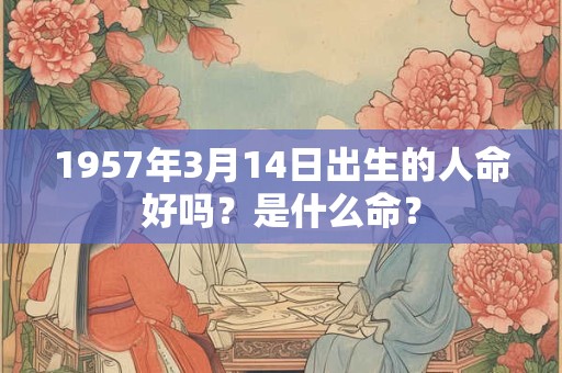 1957年3月14日出生的人命好吗?是什么命? 1957年3月14日出生的人命好吗?是什么命?