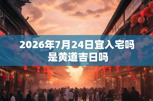 2026年7月24日宜入宅吗 是黄道吉日吗 2026年7月24日宜入宅吗 是黄道吉日吗