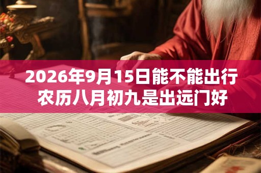 2026年9月15日能不能出行 农历八月初九是出远门好日子吗 2026年9月15日能不能出行 农历八月初九是出远门好日子吗